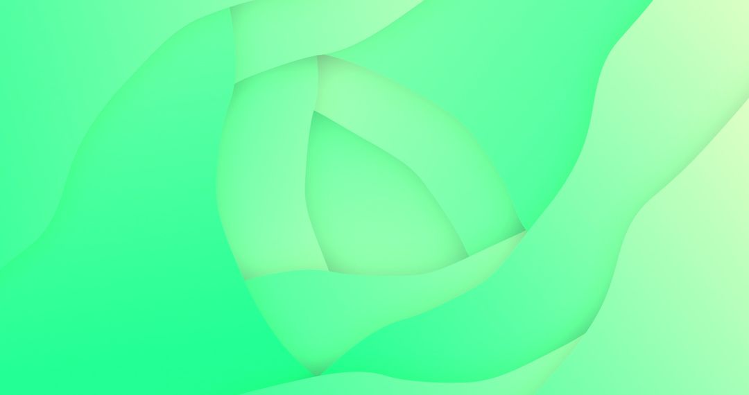 Abstract Green Gradient Layers and Waves on Bold Background