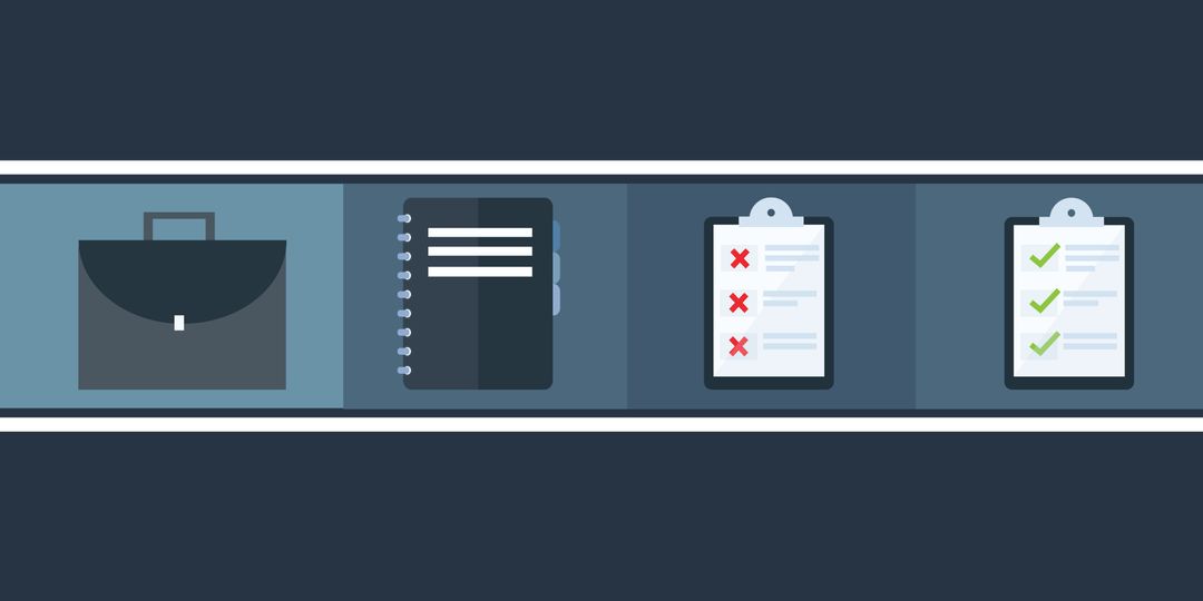 Productivity Tools Icons: Briefcase, Notebook, Checklists