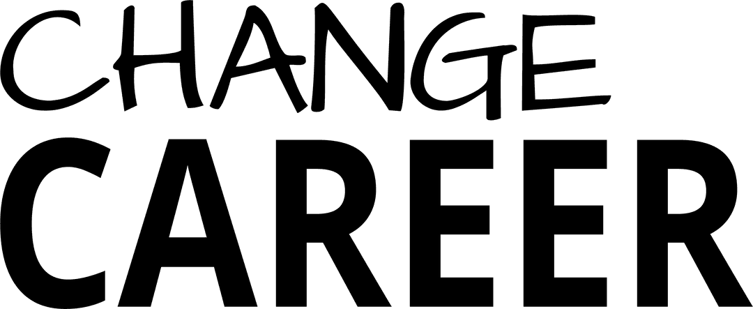 Change Career Transparent Text Illustration Concept