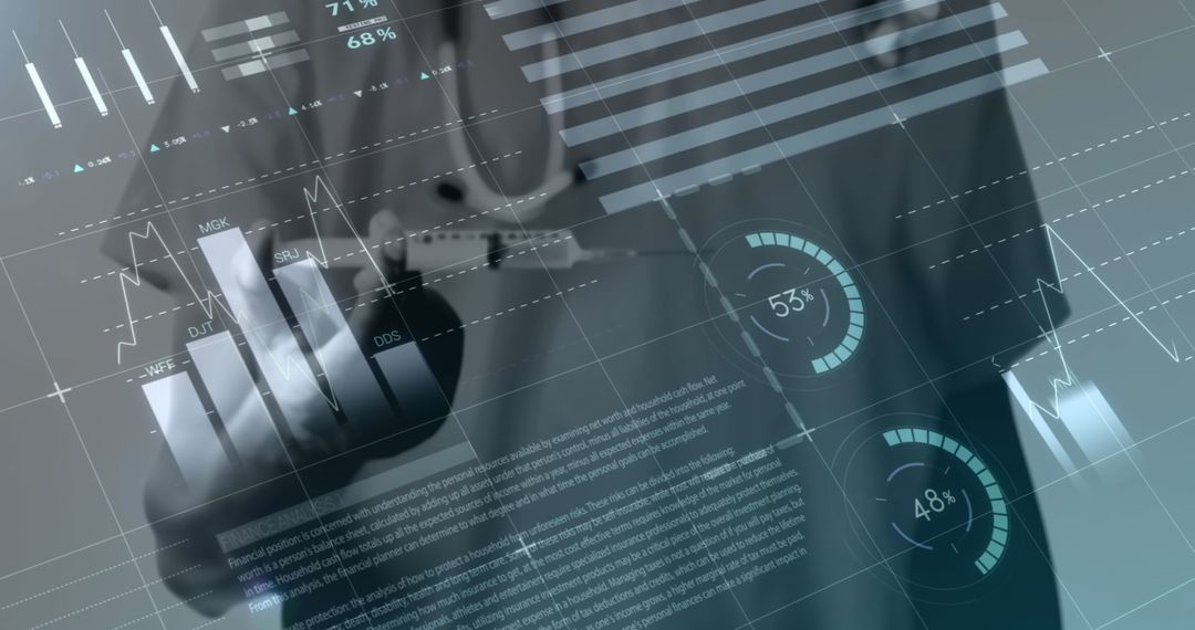 Doctor Analyzing Real-Time Data with Syringe in Hand