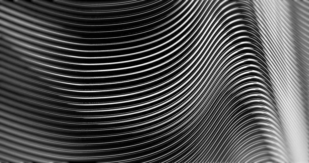 Abstract Pattern with Curved White Lines on Dark Background