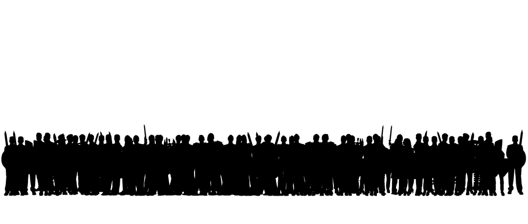 Silhouette Group on Transparent Background