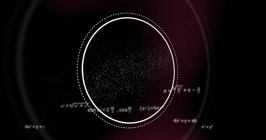 Abstract Data Processing with Computational Equations on Black Background