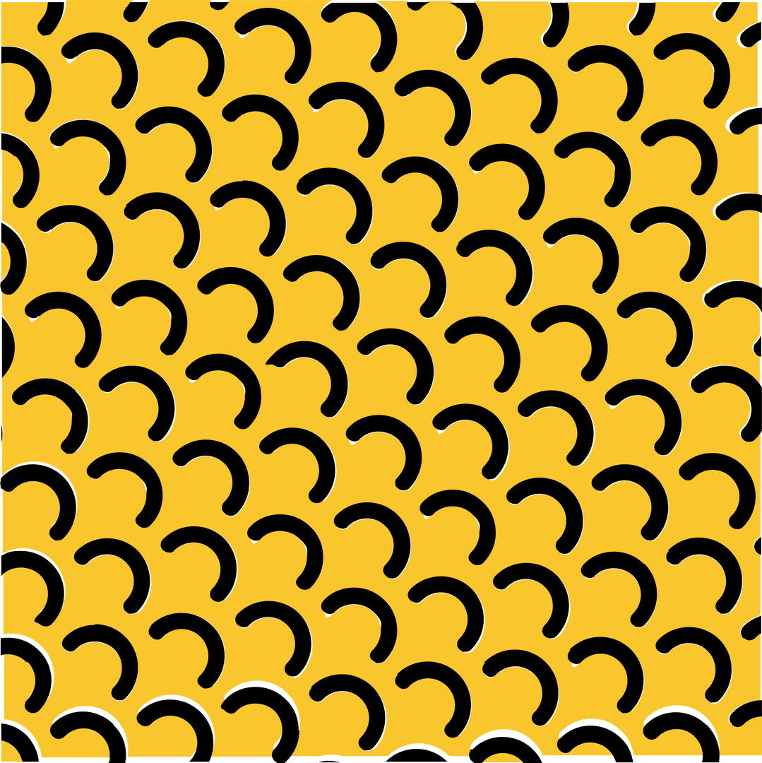Transparent Geometric Arc Pattern on Bright Yellow Background