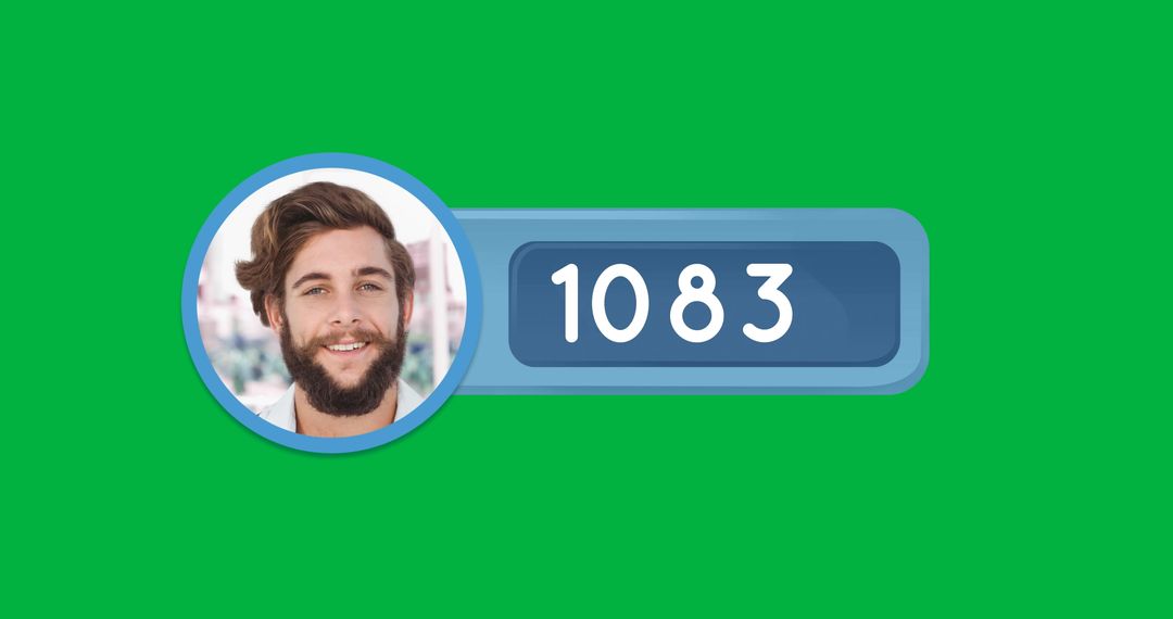 User Profile Picture with Live Counter Interface Design