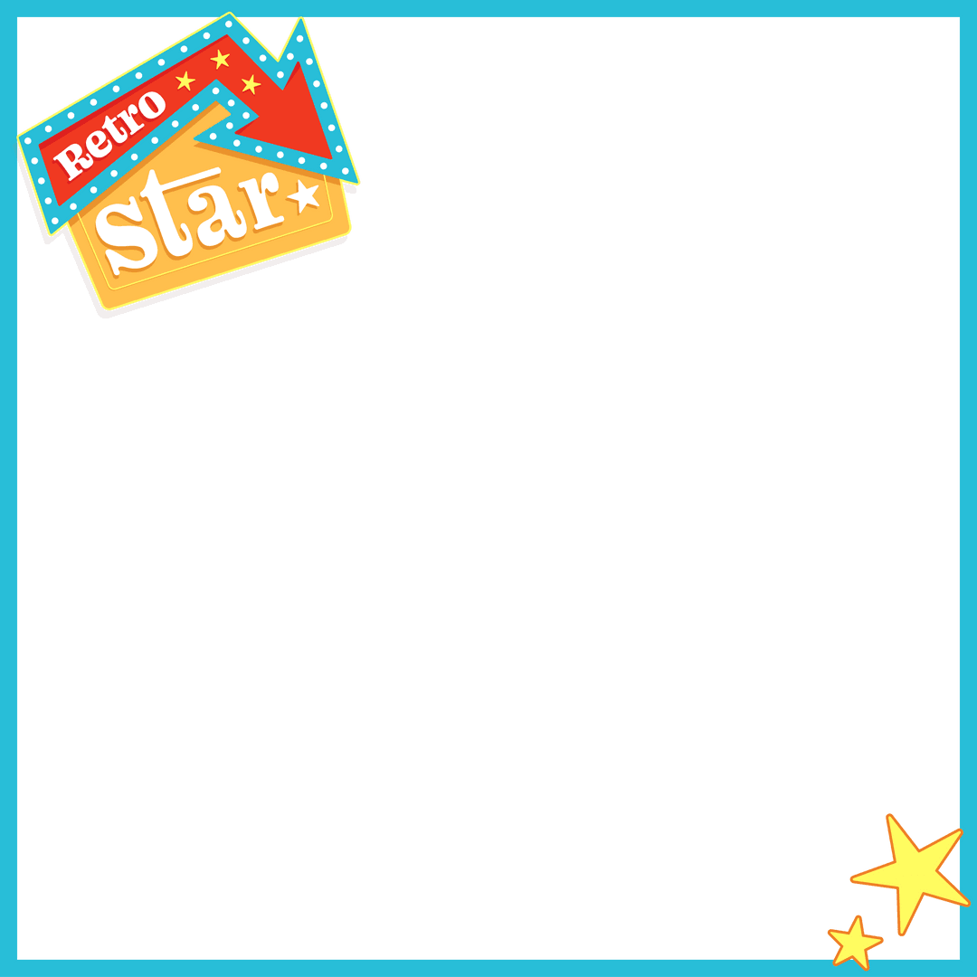 Retro Sign and Stars with Transparent Background Vector Image