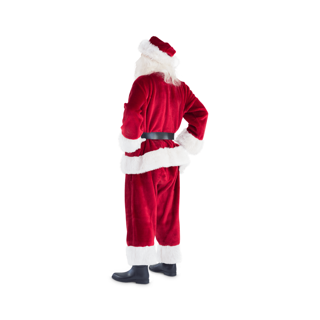 Santa Claus in Red Suit on Transparent Background