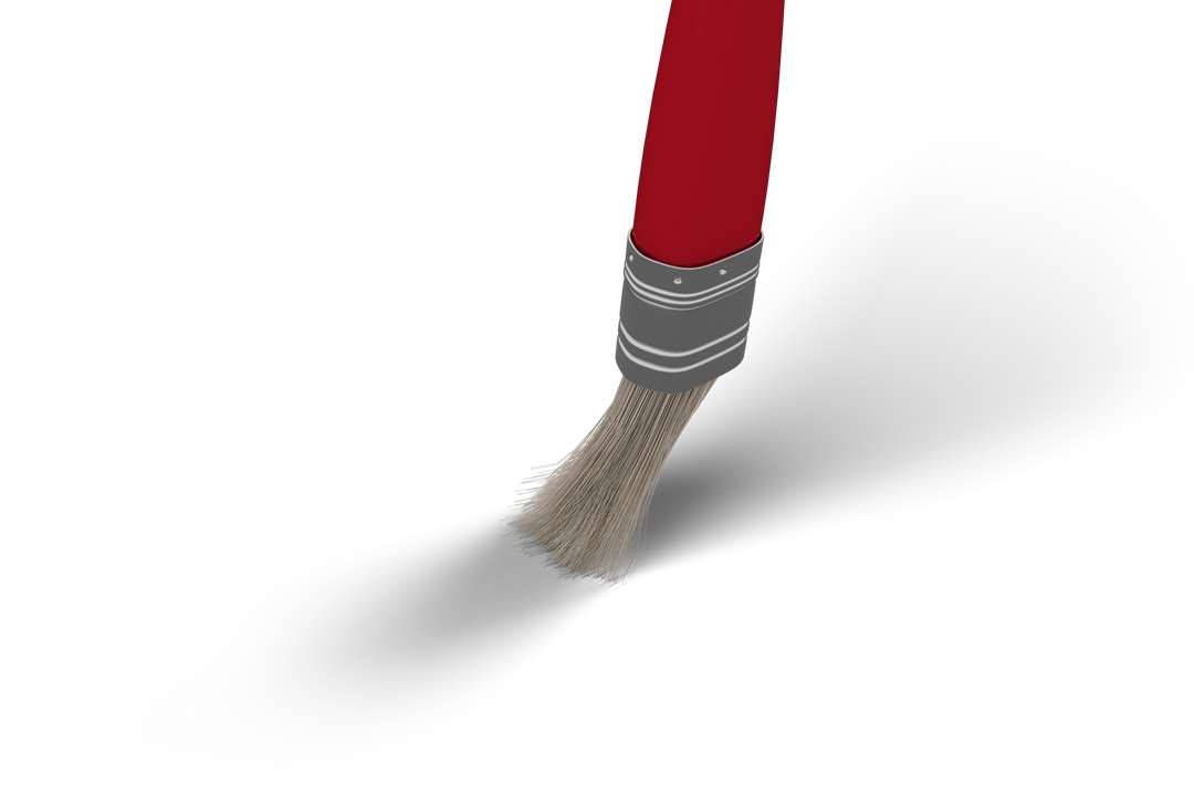 Red Paintbrush with Transparent Background for Creative Projects - Download Free Stock Images Pikwizard.com