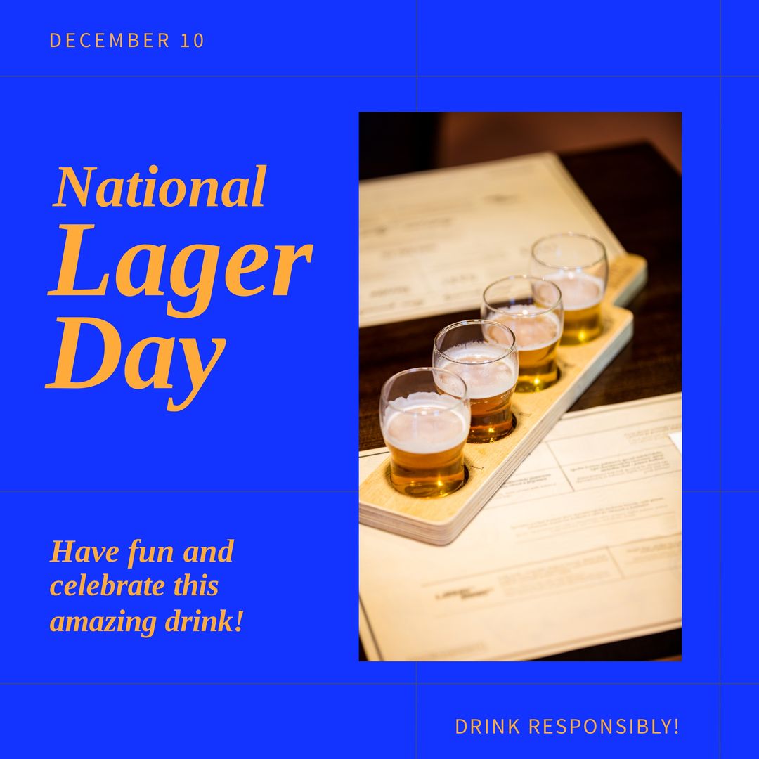 Celebrating National Lager Day with Tasting Flight - Download Free Stock Templates Pikwizard.com