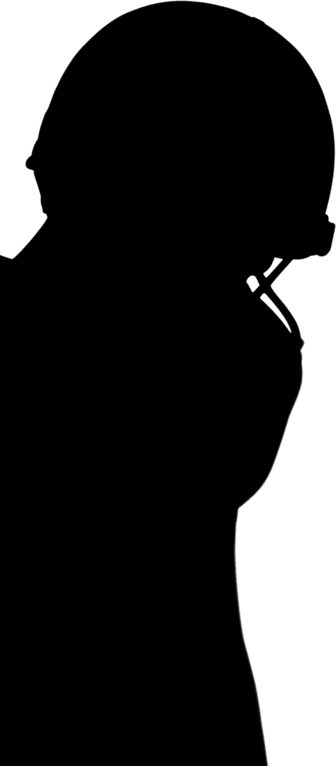 Transparent Vector of American Football Player Looking Down