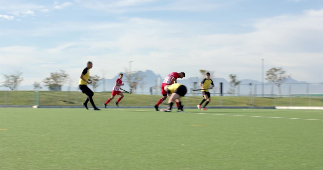 Dynamic Soccer Match on Artificial Turf with Active Players