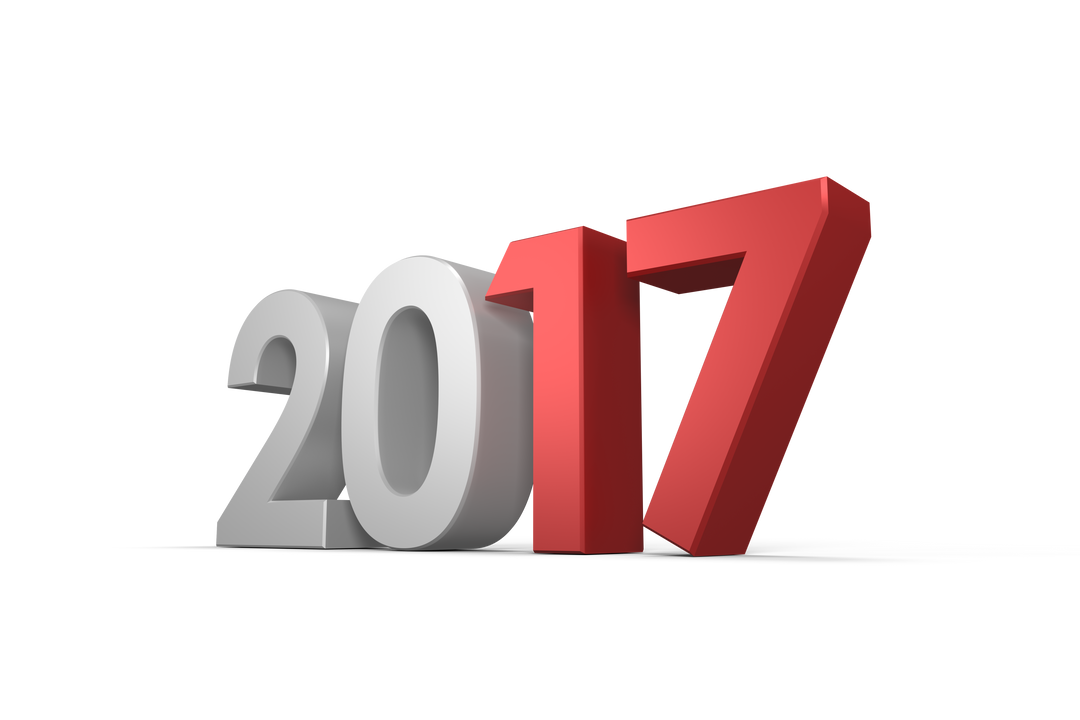 Animated Year 2017 with Dynamic 3D Effect on Transparent Background - Download Free Stock Images Pikwizard.com