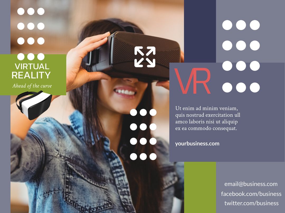 Woman Enthralled in Virtual Reality Experience Symbolizing Innovation