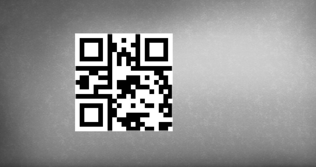 QR Code on Grey Background for Digital Concepts