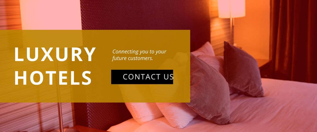 Luxury Hotel Invite Design with Upscale Bedroom Scene