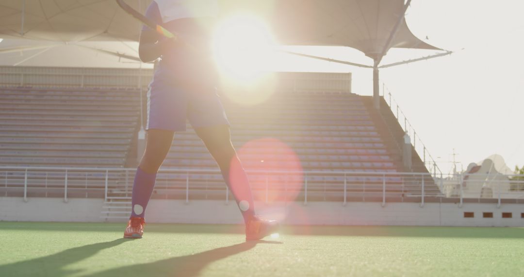 Action-Packed Female Field Hockey at Sunset - Free Images, Stock Photos and Pictures on Pikwizard.com