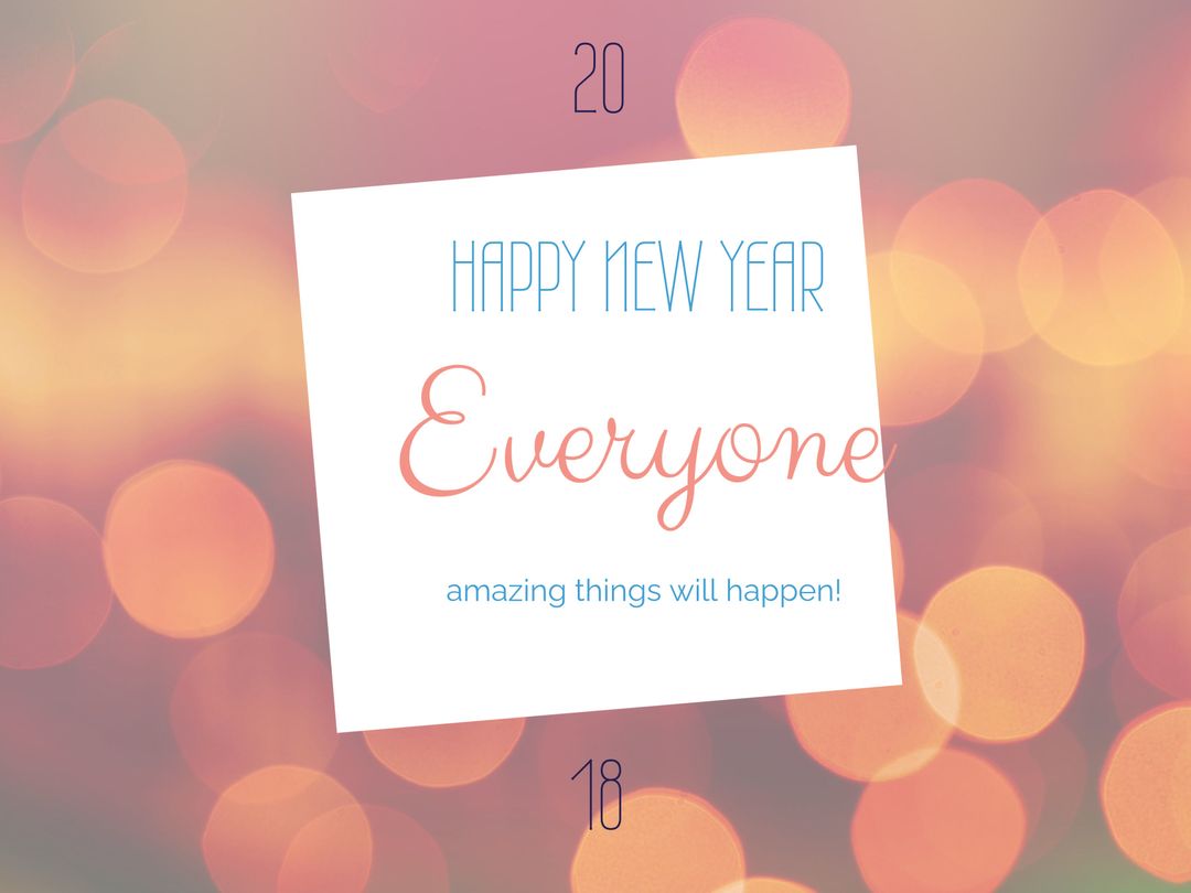 Warm New Year Celebration Bokeh Background