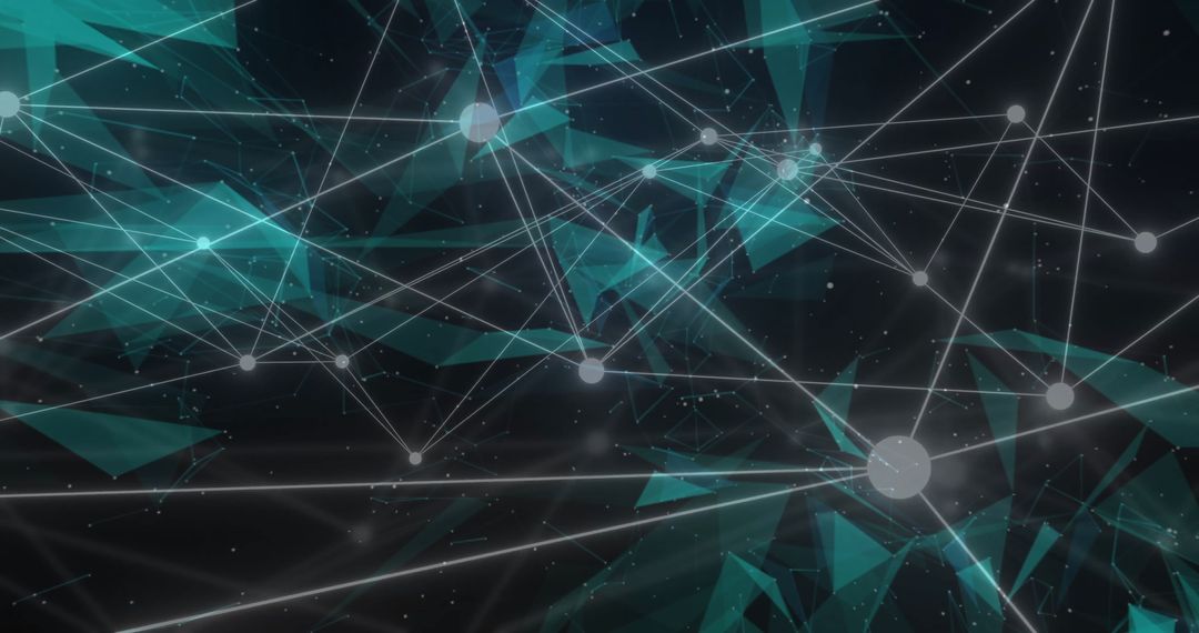 Network of Futuristic Digital Connections and Data Points