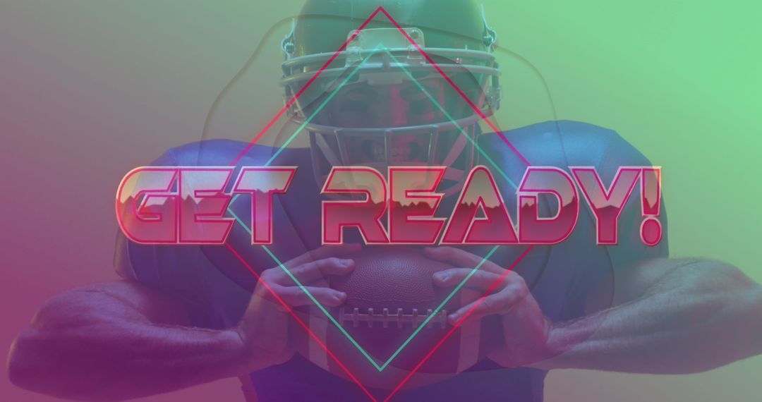Neon Football Get Ready Concept with Player and Vibrant Design