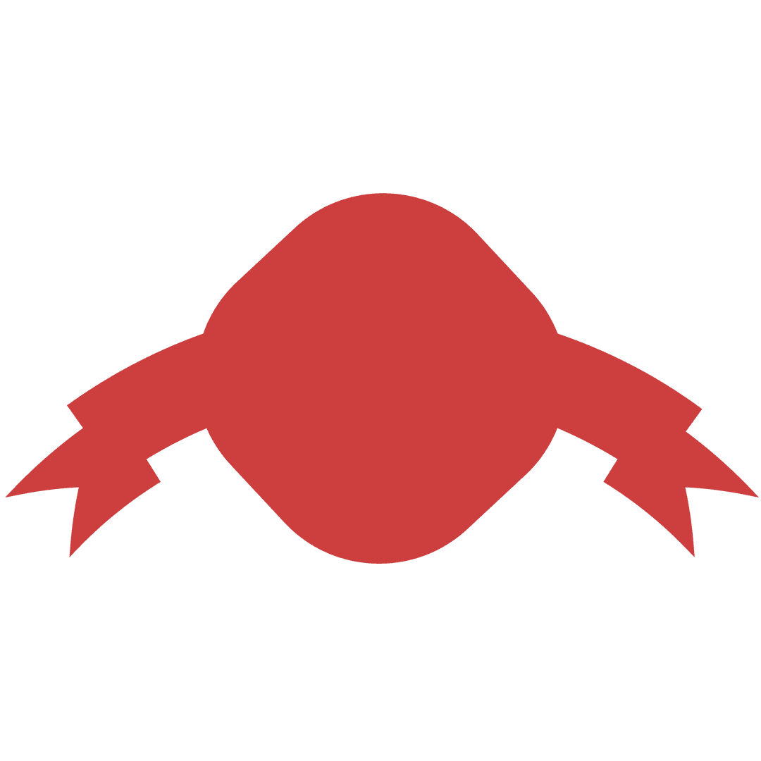 Red Banner Icon on Transparent Background with Space for Text