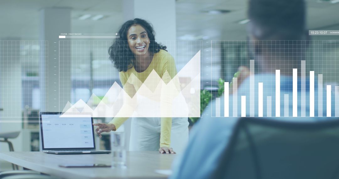 Business Professional Analyzing Financial Data in Office