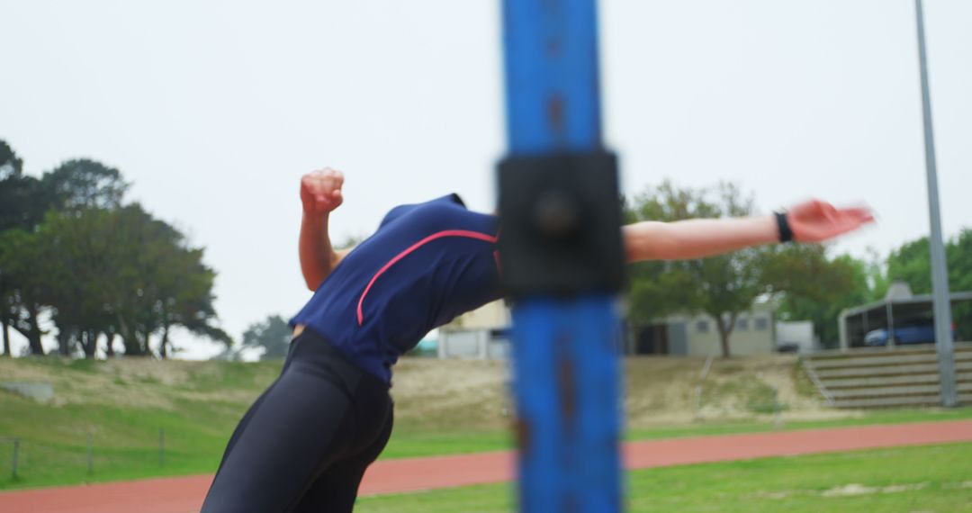 Athlete Practicing High Jump Outdoors on Track Field - Free Images, Stock Photos and Pictures on Pikwizard.com