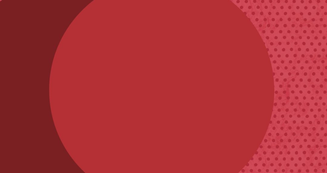 Abstract Red Geometric Circles with Dots