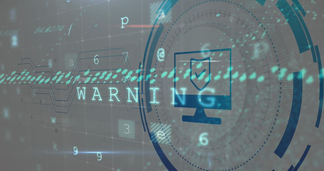 Digital Security Warning in Cyber Technology Interface