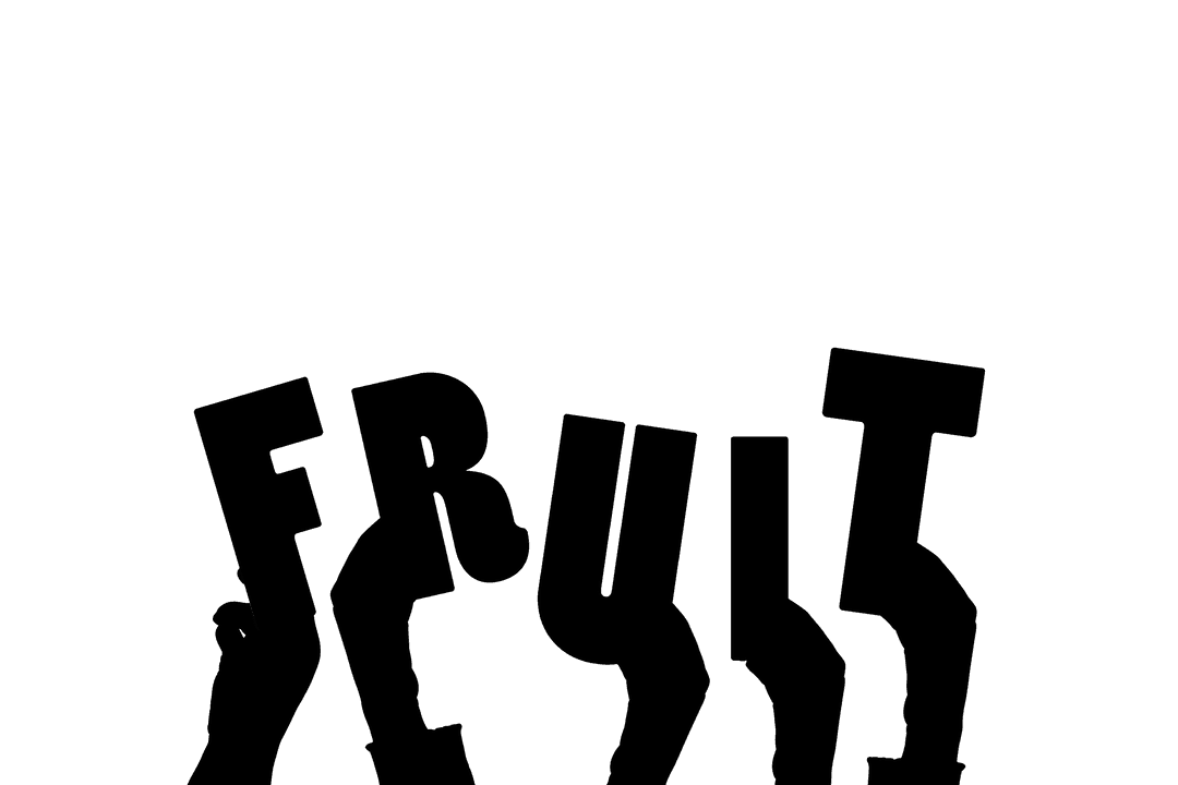 Hands Holding Colorful FruIt with Inspirational Text on Transparent Background