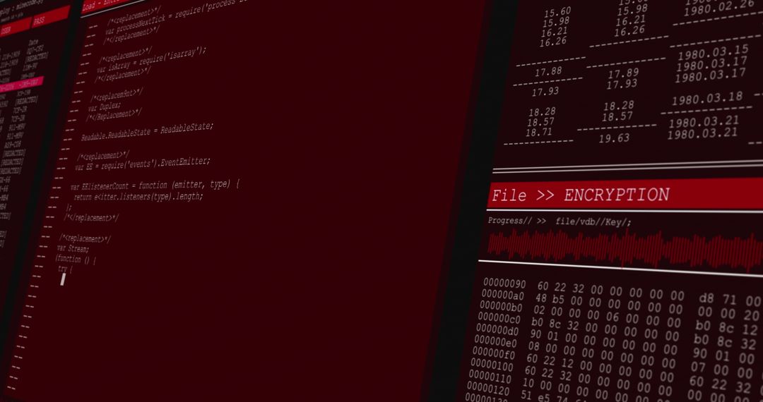 Data Encryption Processing on Red Computer Screens - Free Images, Stock Photos and Pictures on Pikwizard.com
