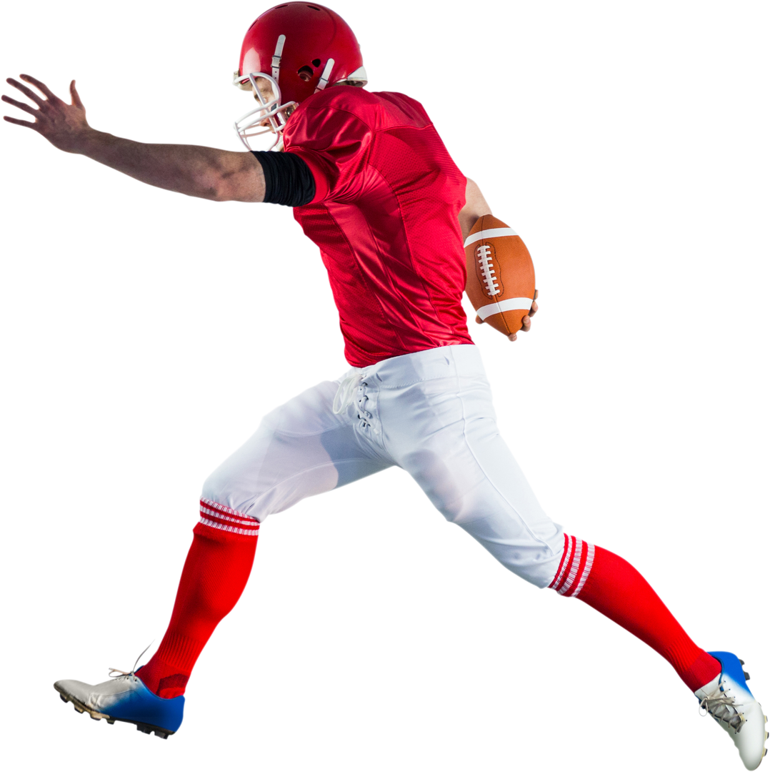 Transparent American Football Player Running With Ball in Hand - Download Free Stock Images Pikwizard.com