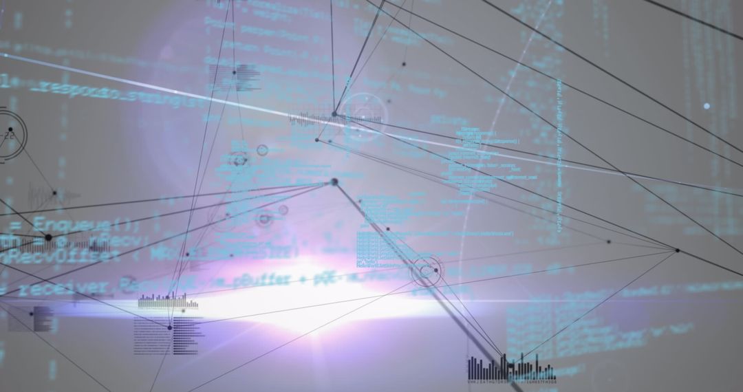 Futuristic Data Network Connections and Information Flow Concept