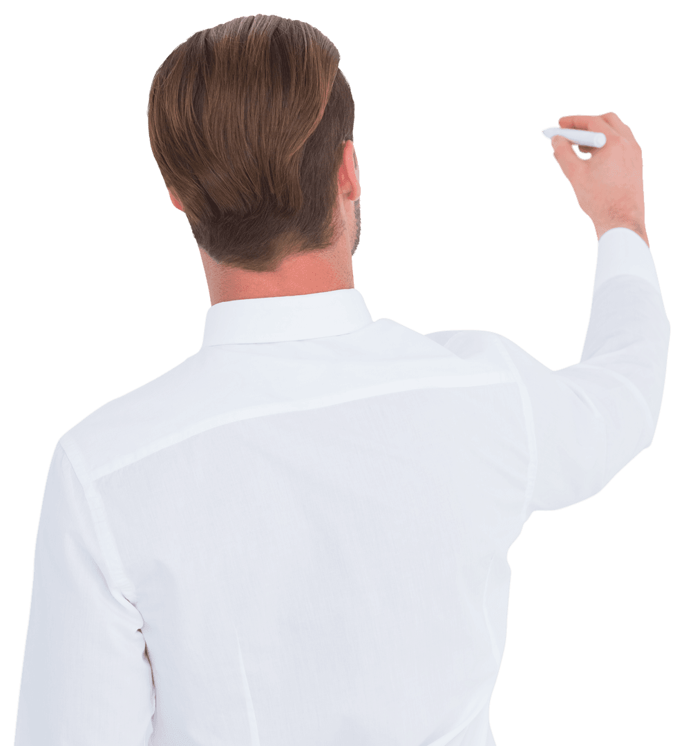 Transparent Honest View Businessman Writing Concepts