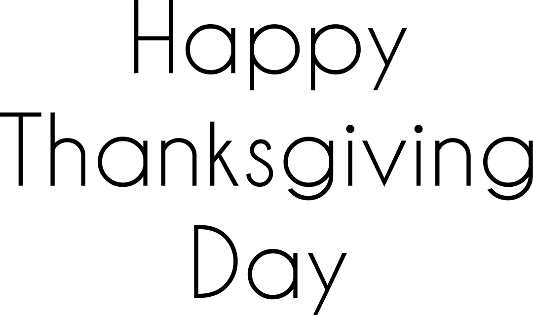 Transparent Happy Thanksgiving Day Text Design Seasonal Greeting