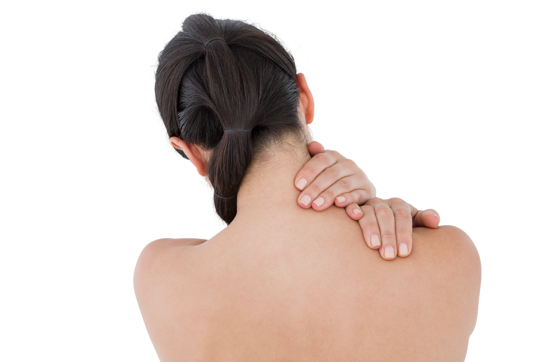 Transparent Background Highlighting Woman Touching Neck in Pain - Download Free Stock Images Pikwizard.com