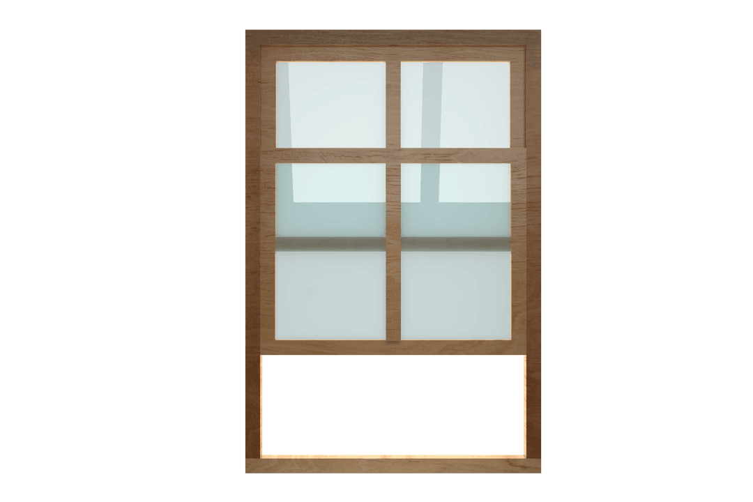 Transparent Double-Hung Sash Window Design