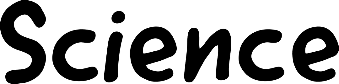 Science Text Illustration on Transparent Background