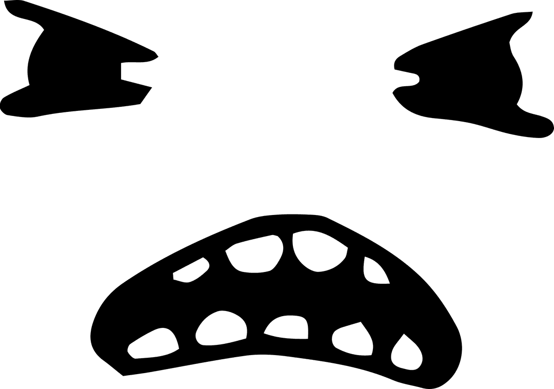 Angry Face on Transparent Background Illustrating Emotion