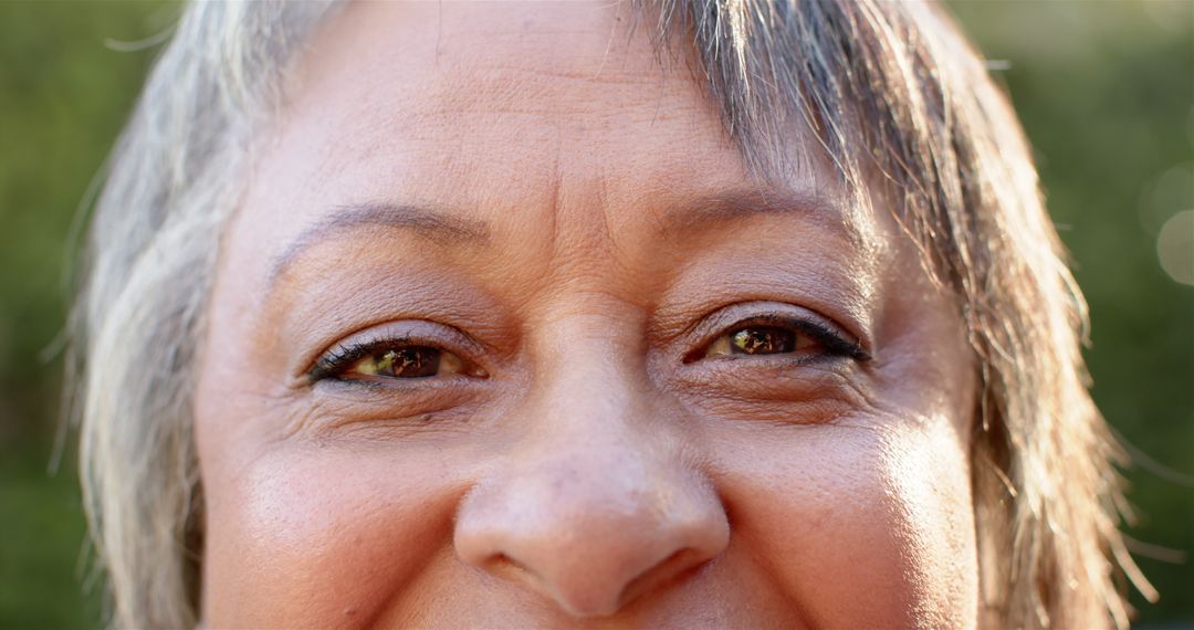 Close-Up of Senior Woman's Eyes with Subtle Expression