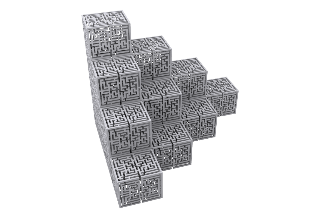digital maze boxes structured on transparent background - Download Free Stock Images Pikwizard.com