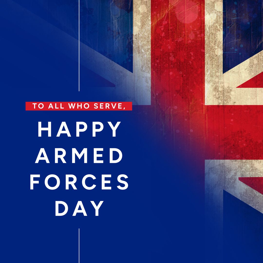 Happy Armed Forces Day UK Flag Tribute Design