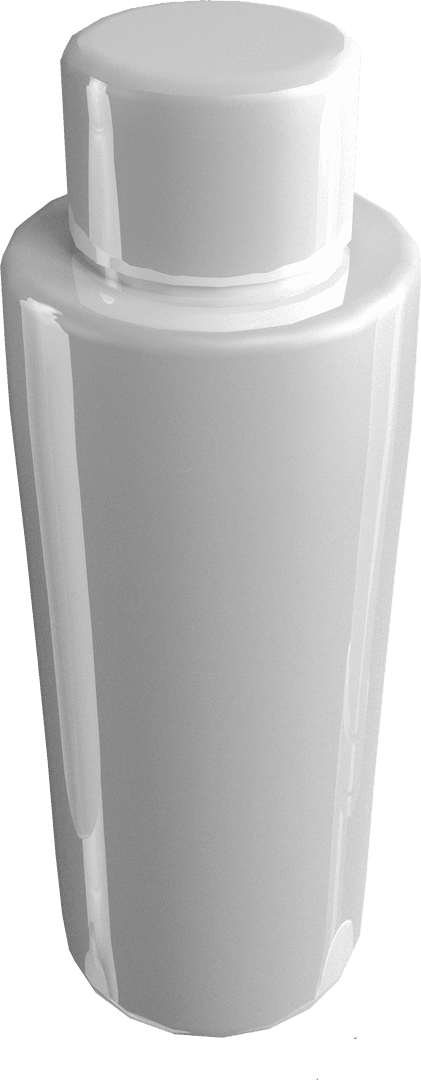 Blank Transparent Shampoo Bottle for Packaging Design Mockup