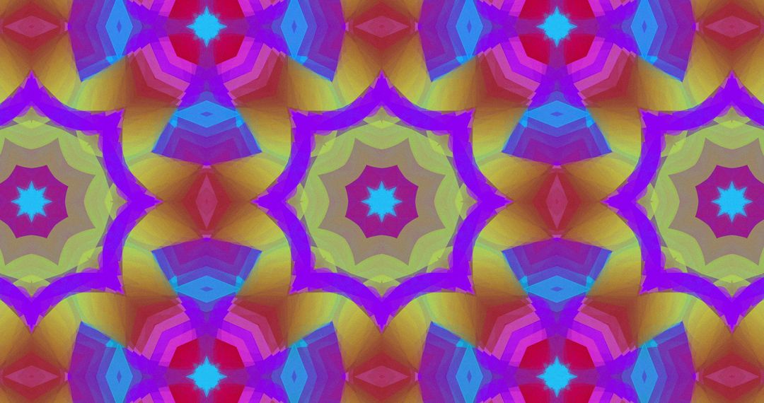 Vibrant Kaleidoscope Pattern in Hypnotic Motion Loop
