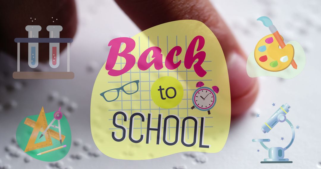 Back to School Concept with Braille and Educational Icons - Free Images, Stock Photos and Pictures on Pikwizard.com