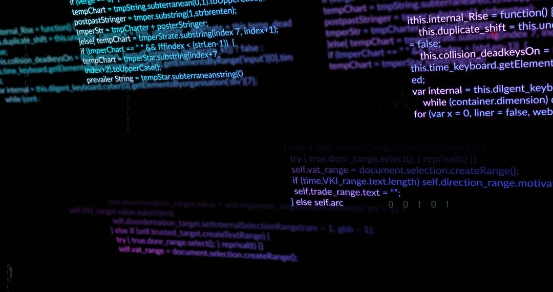 Dynamic Data Visualization on Black Background