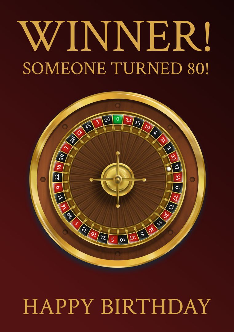 Roulette-Themed 80th Birthday Celebration - Download Free Stock Templates Pikwizard.com