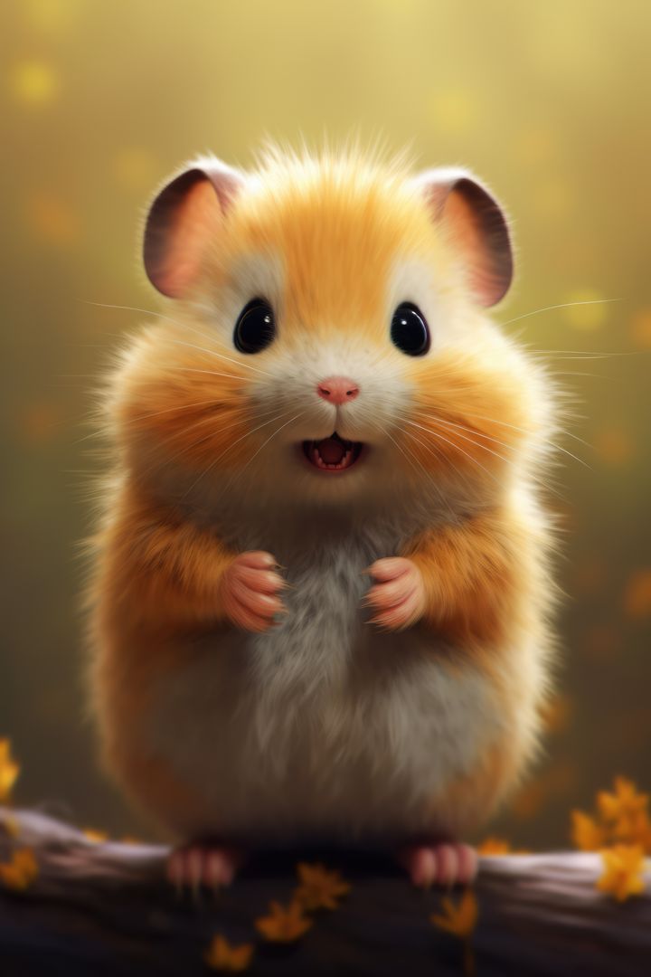 Close up of cute hamster on blurred background, created using generative ai technology - Free Images, Stock Photos and Pictures on Pikwizard.com