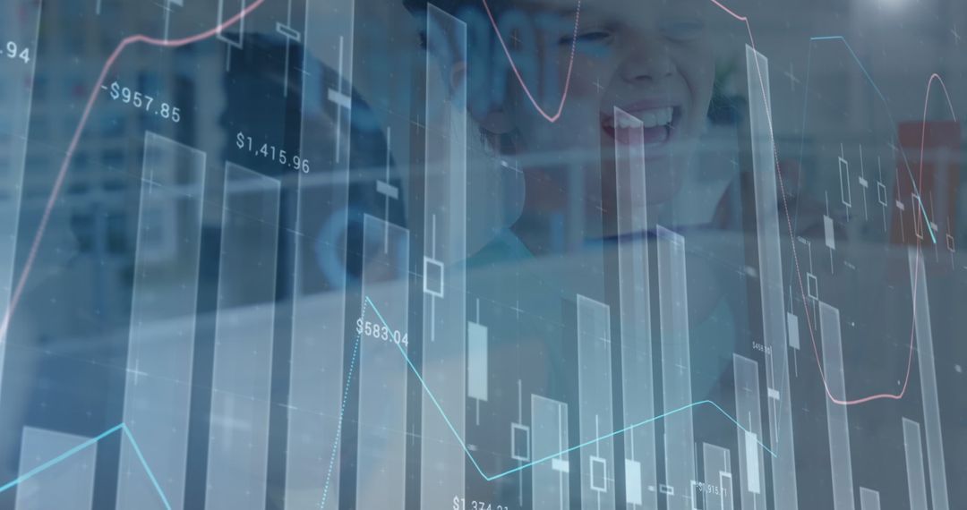 Children and Financial Data Overlap Concept