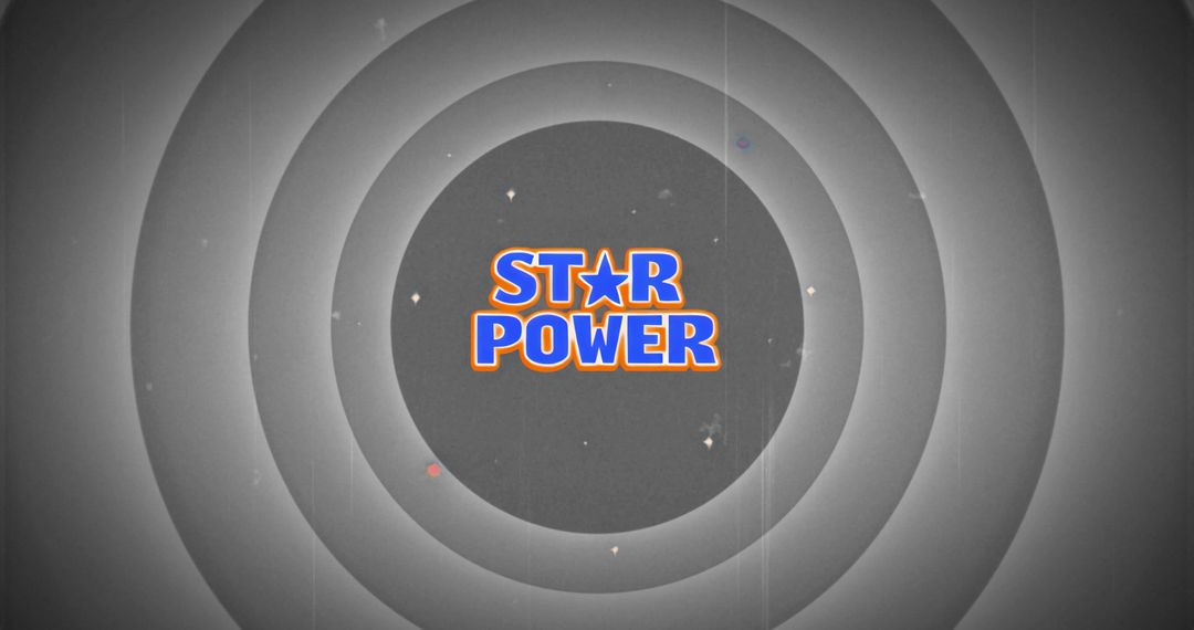 Retro Cinematic Design with Concentric Rings and Star Emblem