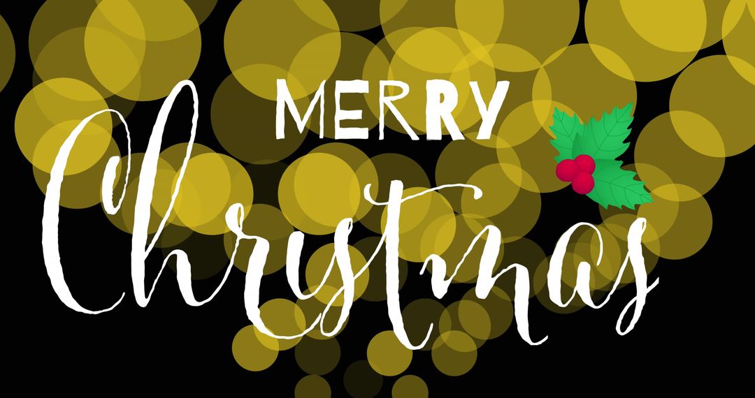Festive Merry Christmas Greeting with Glow Effect